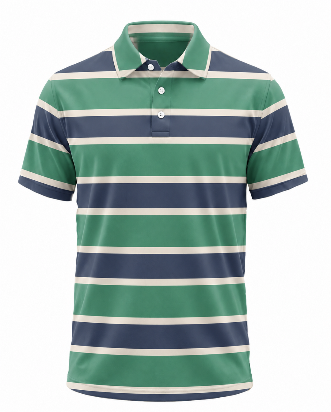 Men’s Basic Casual stripe Retro Print Button Down Polo Short-Sleeve Big &amp; Tall
