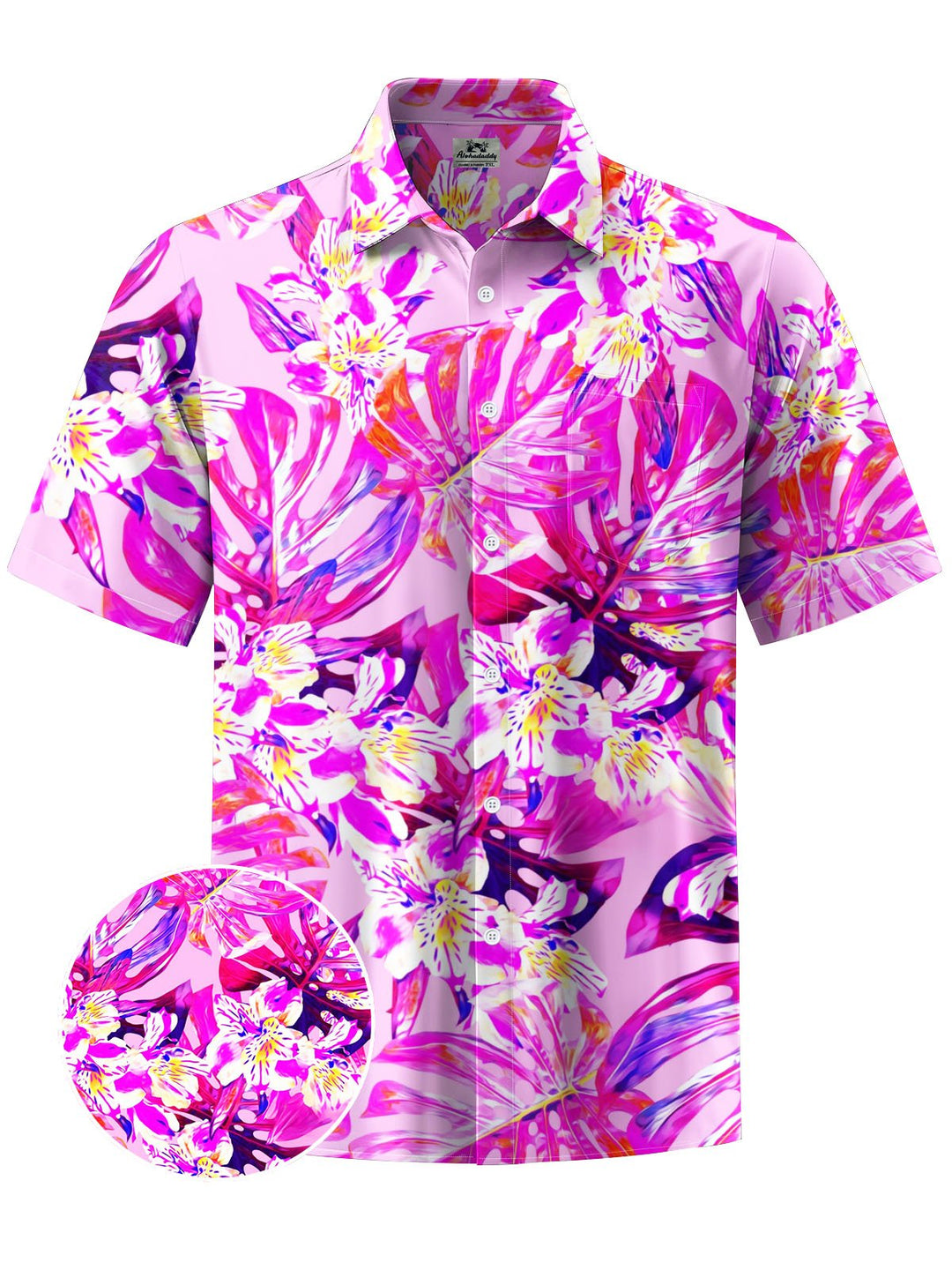 Alohadaddy® Hawaiian Floral Print Moisture Wicking Men&