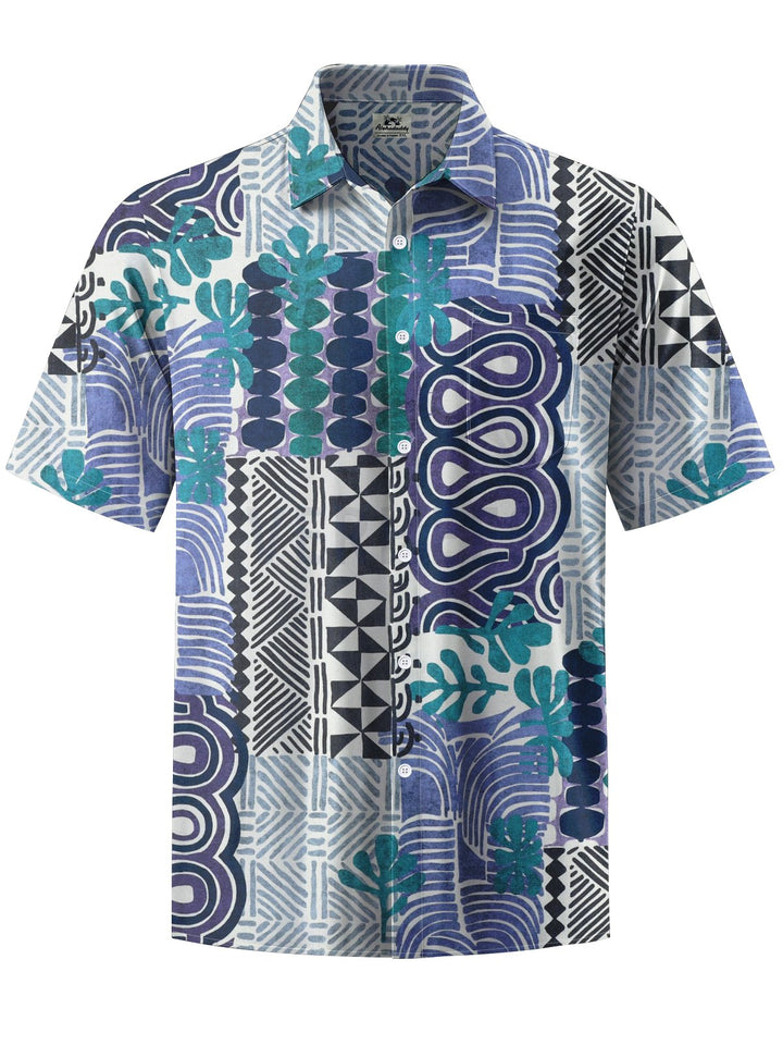 Alohadaddy® Vintage Geometric Art Print Moisture Wicking Men&