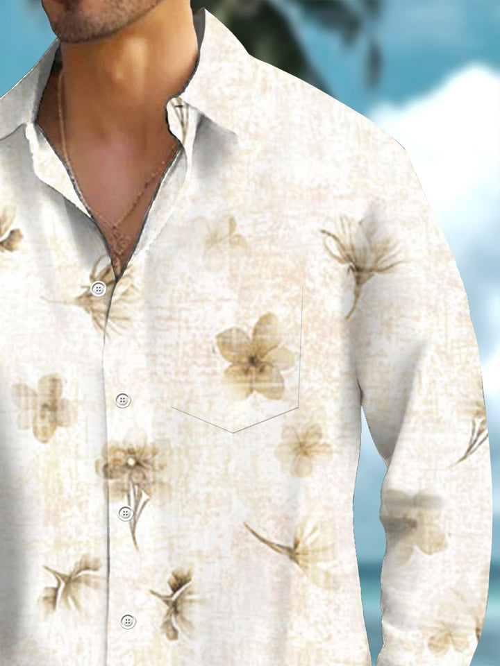 Alohadaddy® Casual Floral Art Print Pocket Stretch Men&
