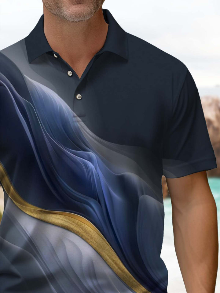 Alohadaddy® Casual Abstract Texture Print Art Pocket Stretch Men&