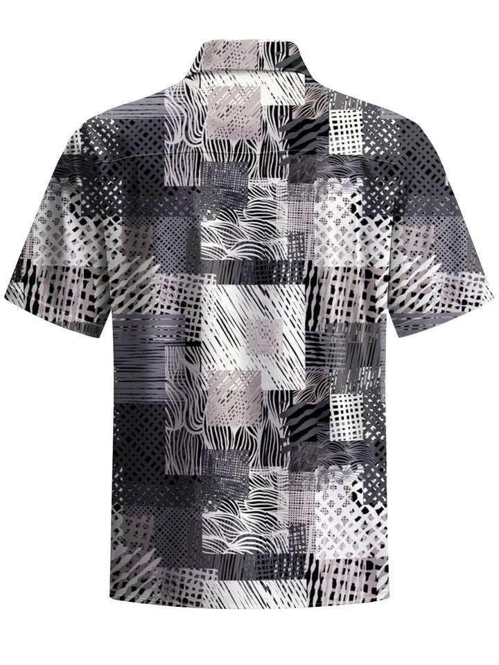 Alohadaddy® Casual Check Art Print Stretch Pocket Men&