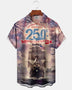 Alohadaddy® Holiday 250th Anniversary American Founding Button Cardigan with Pockets, Men's Short-Sleeve Shirt, Big & Tall