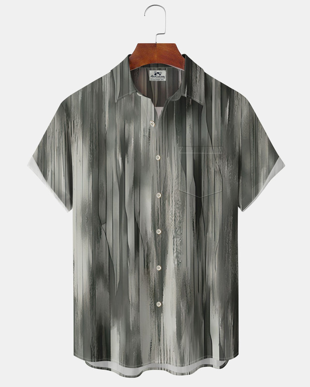Alohadaddy® Casual Gradient Print Art Button Pocket Cardigan Men&