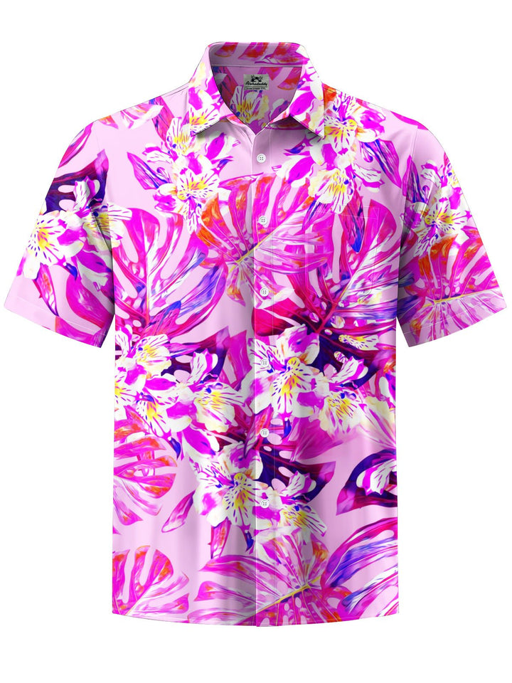Alohadaddy® Hawaiian Floral Print Moisture Wicking Men&