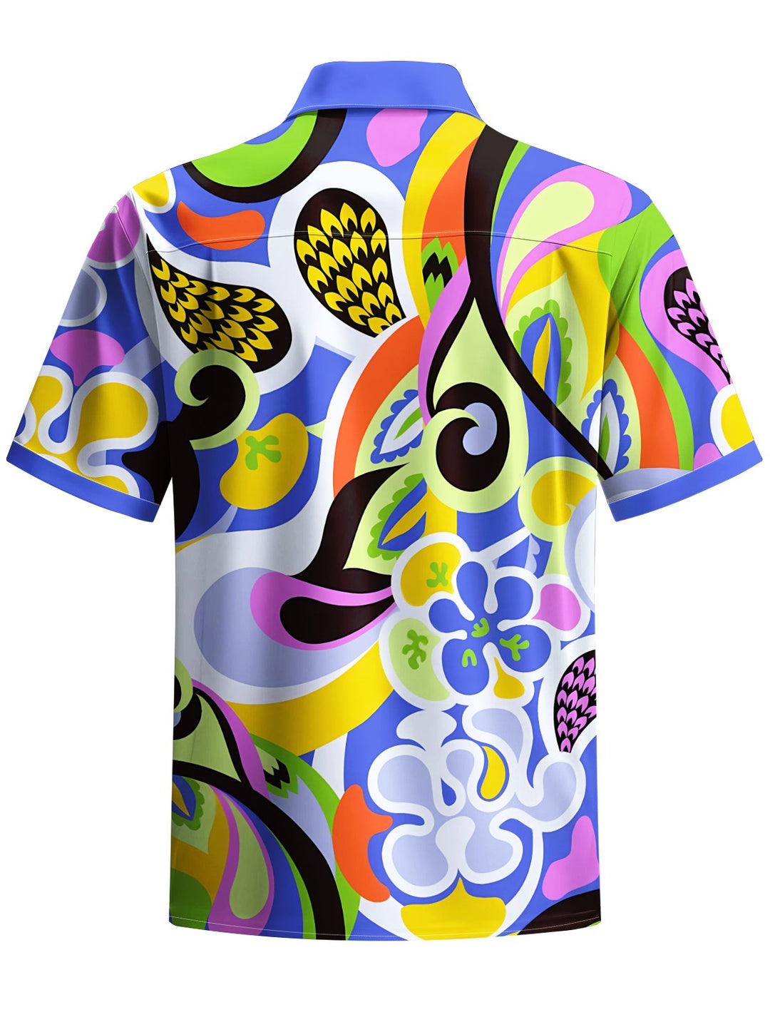 Alohadaddy® Hawaiian Geometric Colorblock Print Art Men&