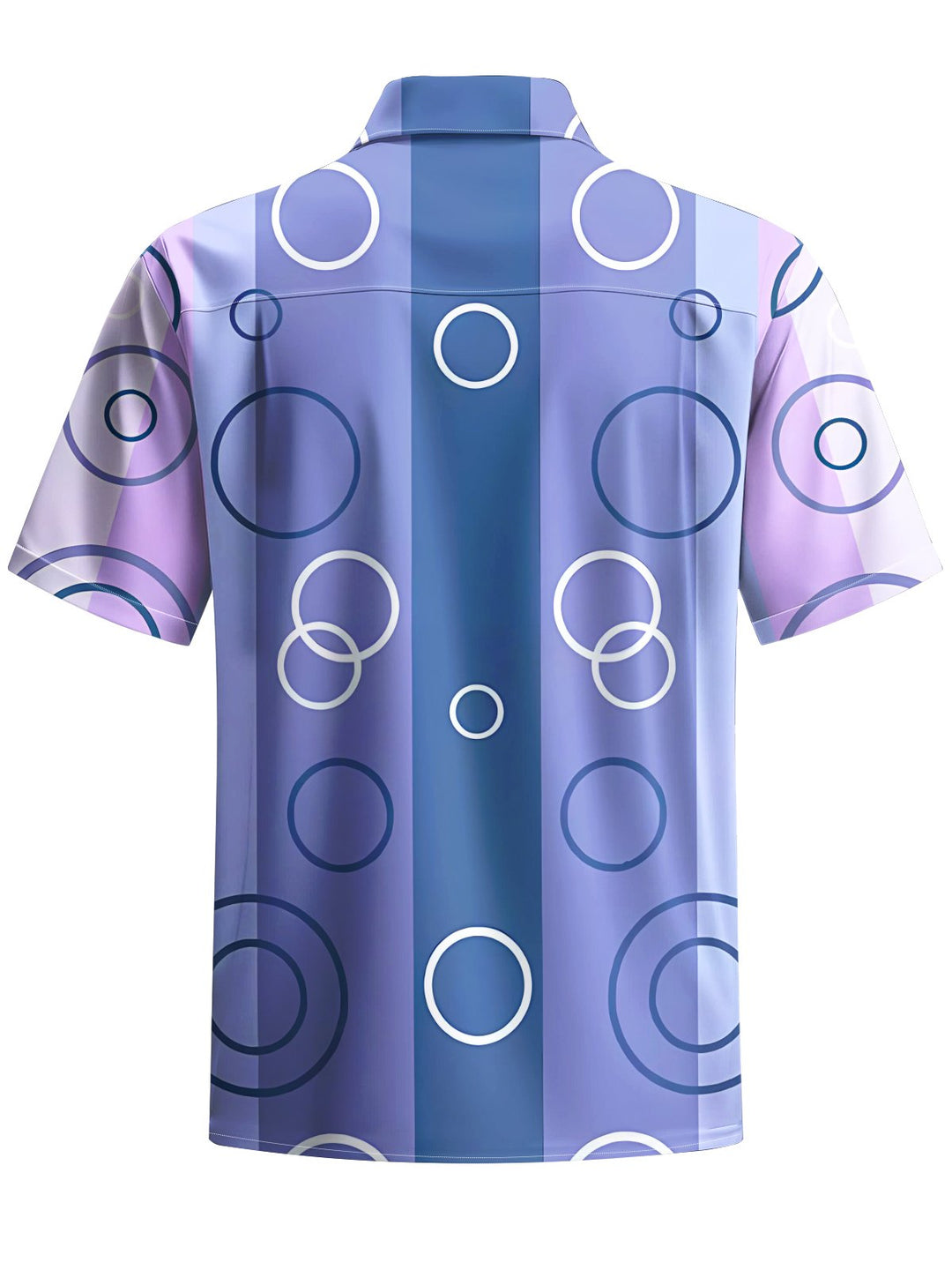 Alohadaddy® Casual Geometric Circle Art Print Chest Pocket Men&