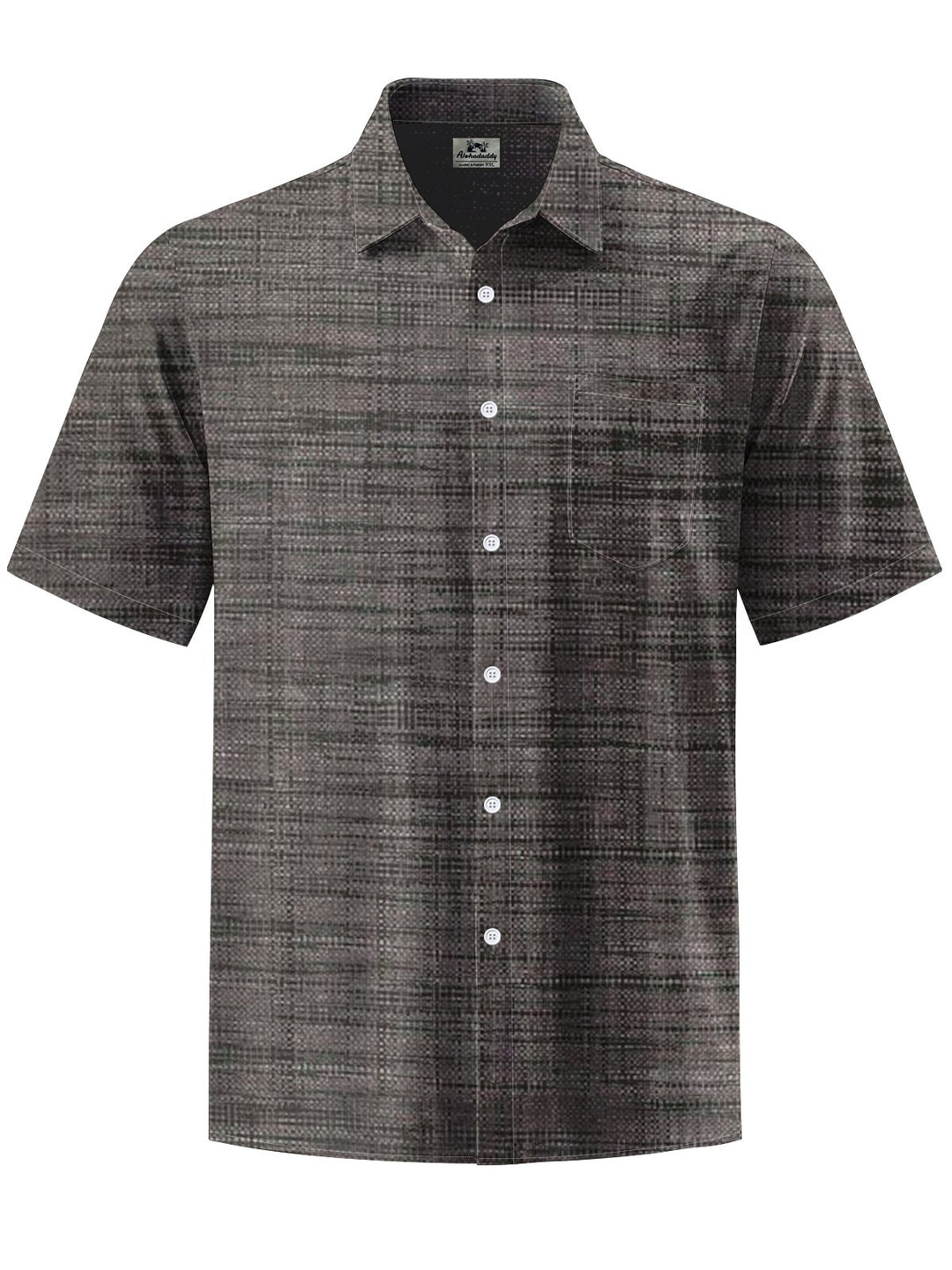 Alohadaddy® Retro Texture Versatile Print Art Chest Pocket Stretch Men&