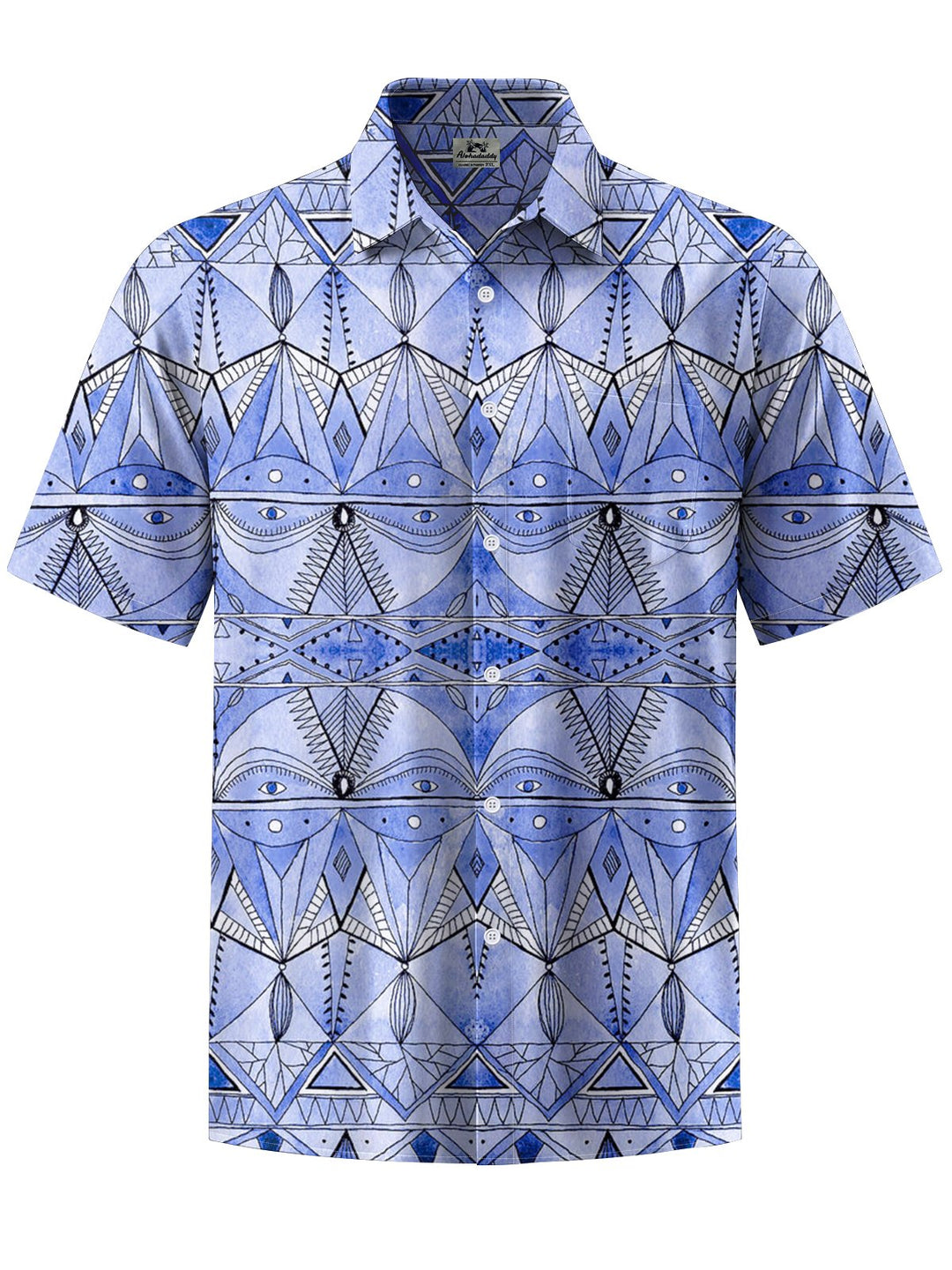 Alohadaddy® Casual Geometric Fish Print Pocket Men&