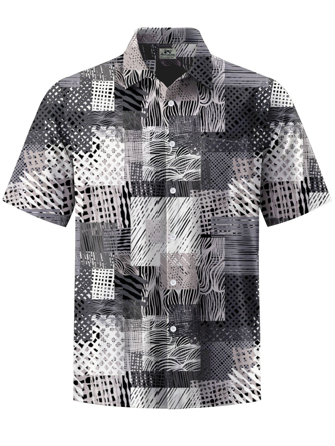 Alohadaddy® Casual Check Art Print Stretch Pocket Men&