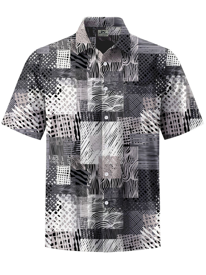 Alohadaddy® Casual Check Art Print Stretch Pocket Men&