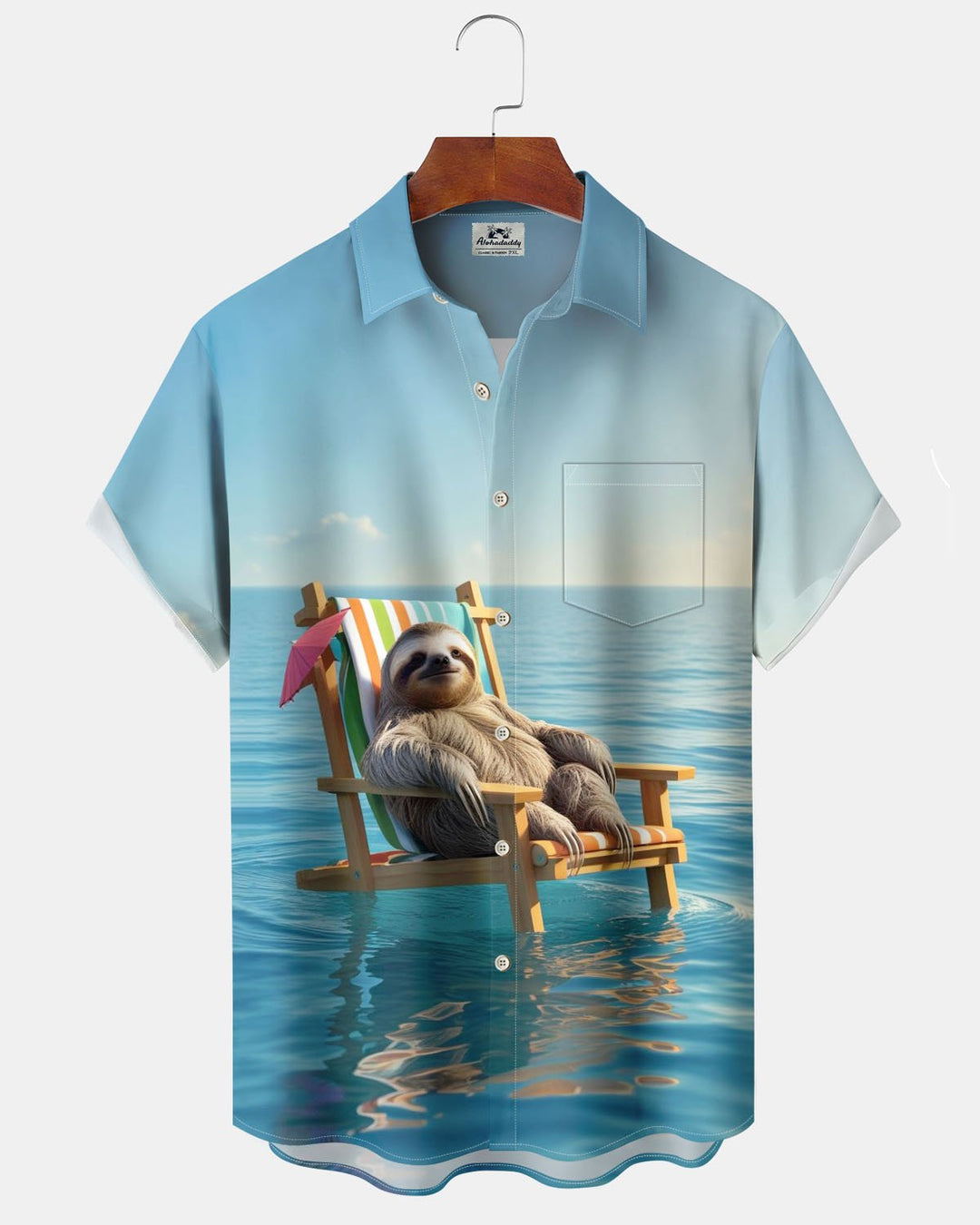 Alohadaddy® Casual Animal Print Art Button Pocket Cardigan Men&