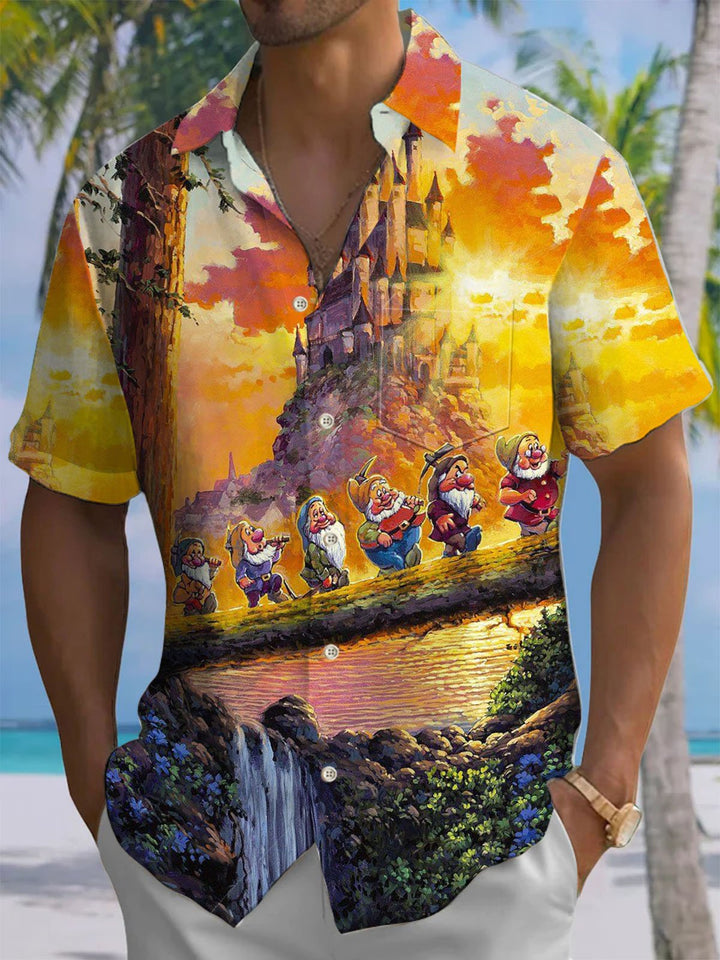 Alohadaddy® Casual Cartoon Art Print Moisture Wicking Men&