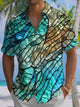 Alohadaddy® Casual Geometric Art Print Chest Pocket Mens Wicking Short Sleeve Shirt Big & Tall