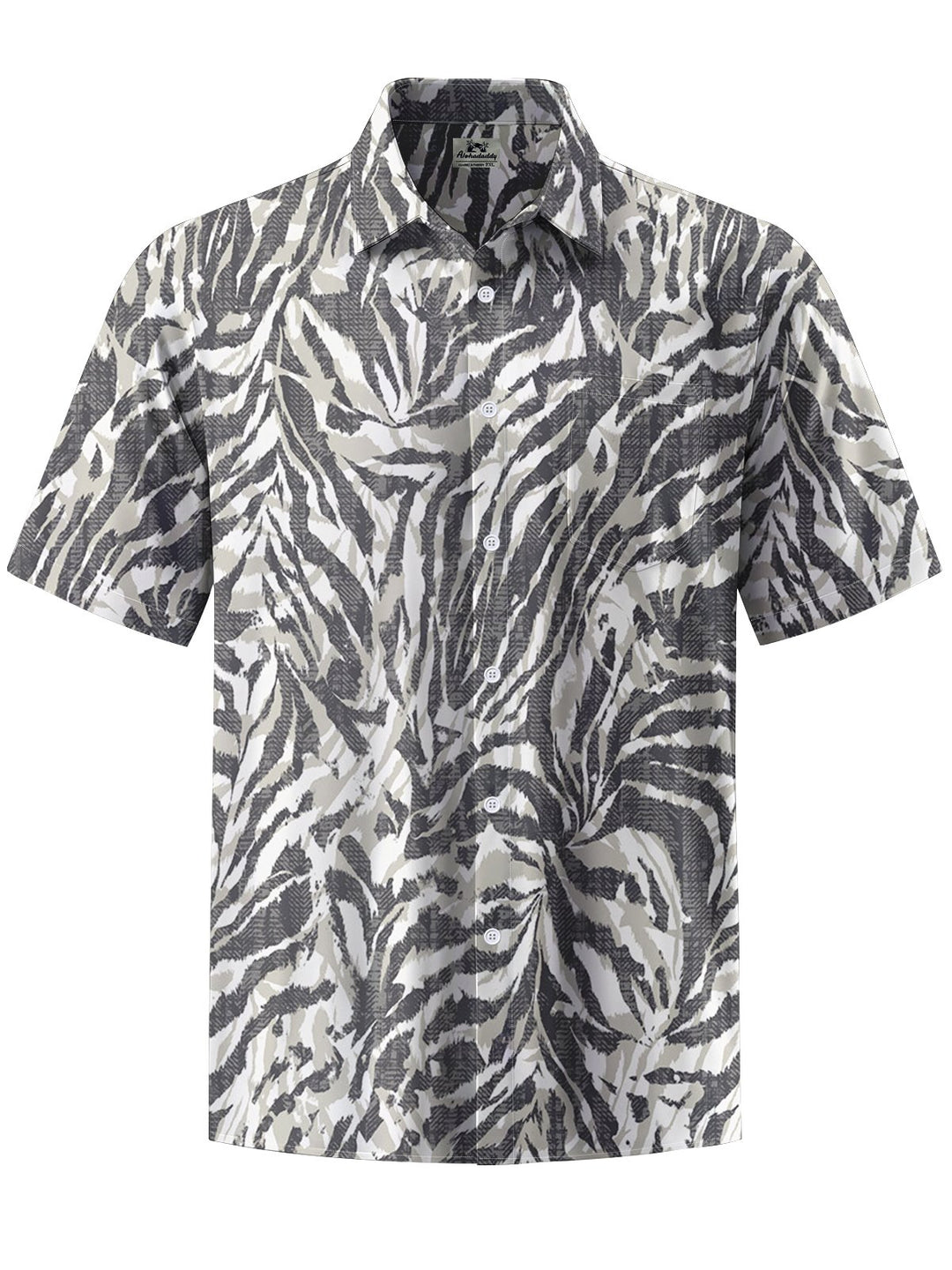 Alohadaddy® Casual Abstract Art Print Moisture-Wicking Chest Pocket Men&