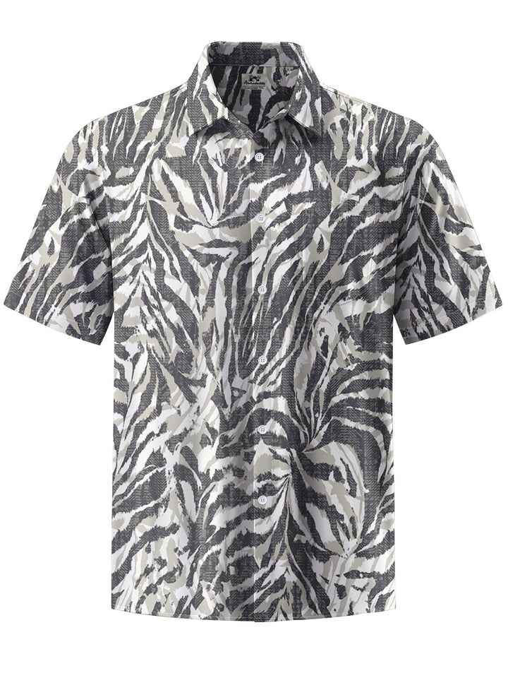 Alohadaddy® Casual Abstract Art Print Moisture-Wicking Chest Pocket Men&
