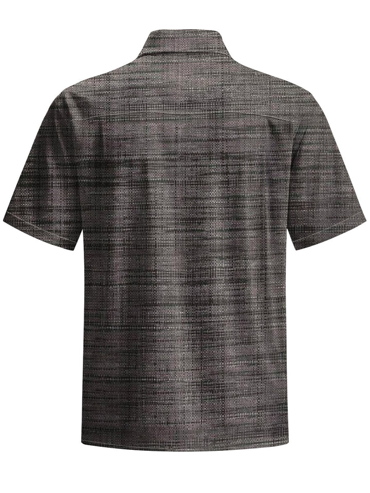 Alohadaddy® Retro Texture Versatile Print Art Chest Pocket Stretch Men&