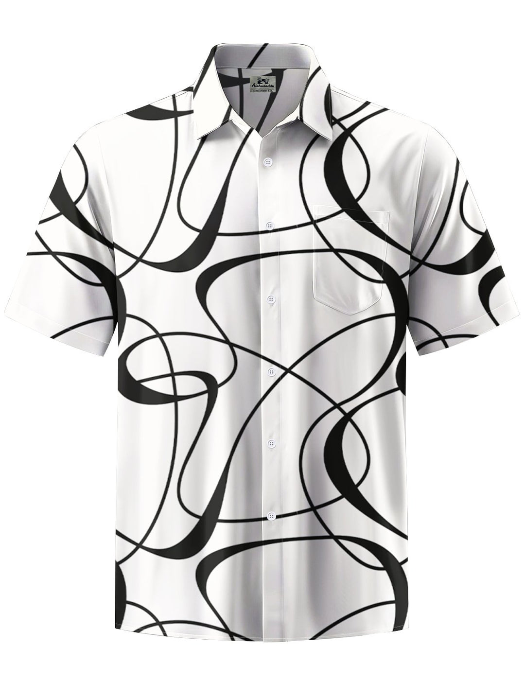 Alohadaddy® Casual Stripe Abstract Print Art Pocket Stretch Men&