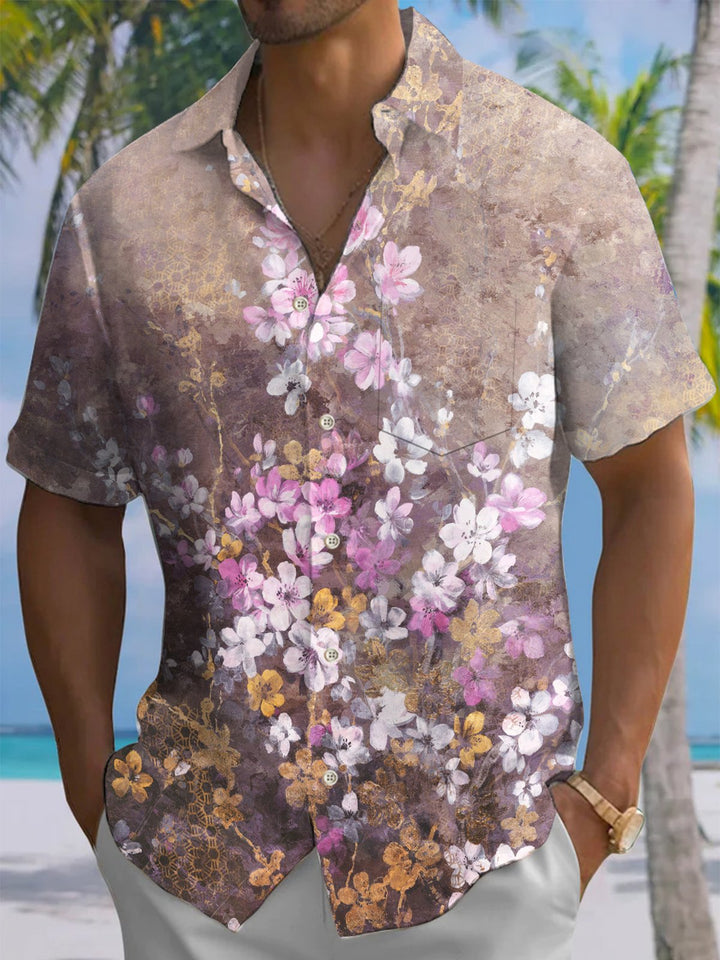 Alohadaddy® Vintage Floral Art Print Stretch Men&