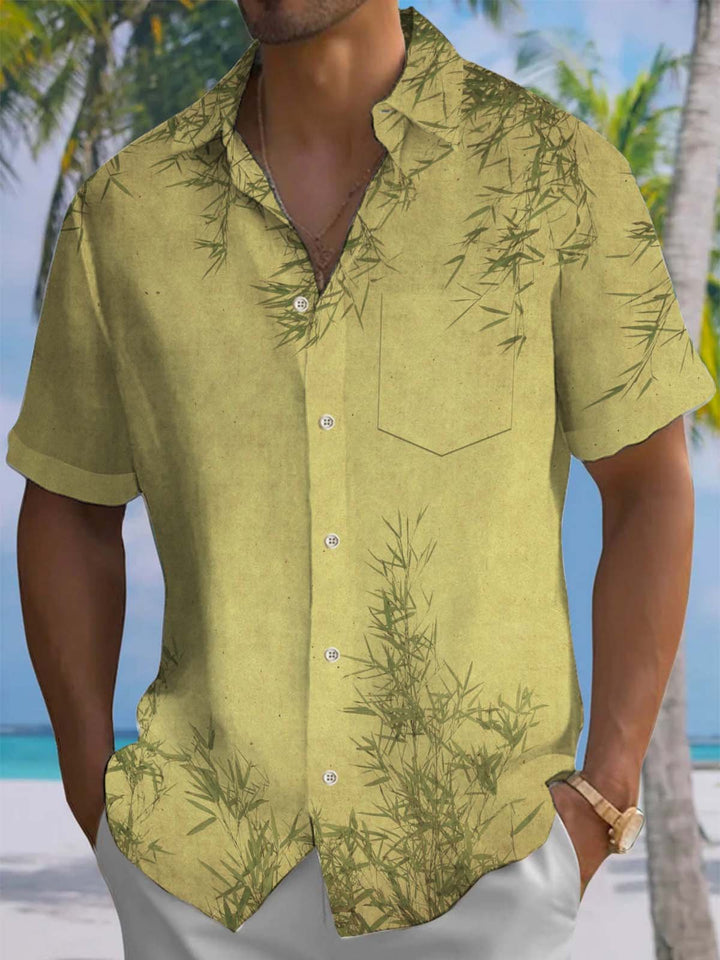 Alohadaddy® Vintage Bamboo Art Print Pocket Stretch Men&