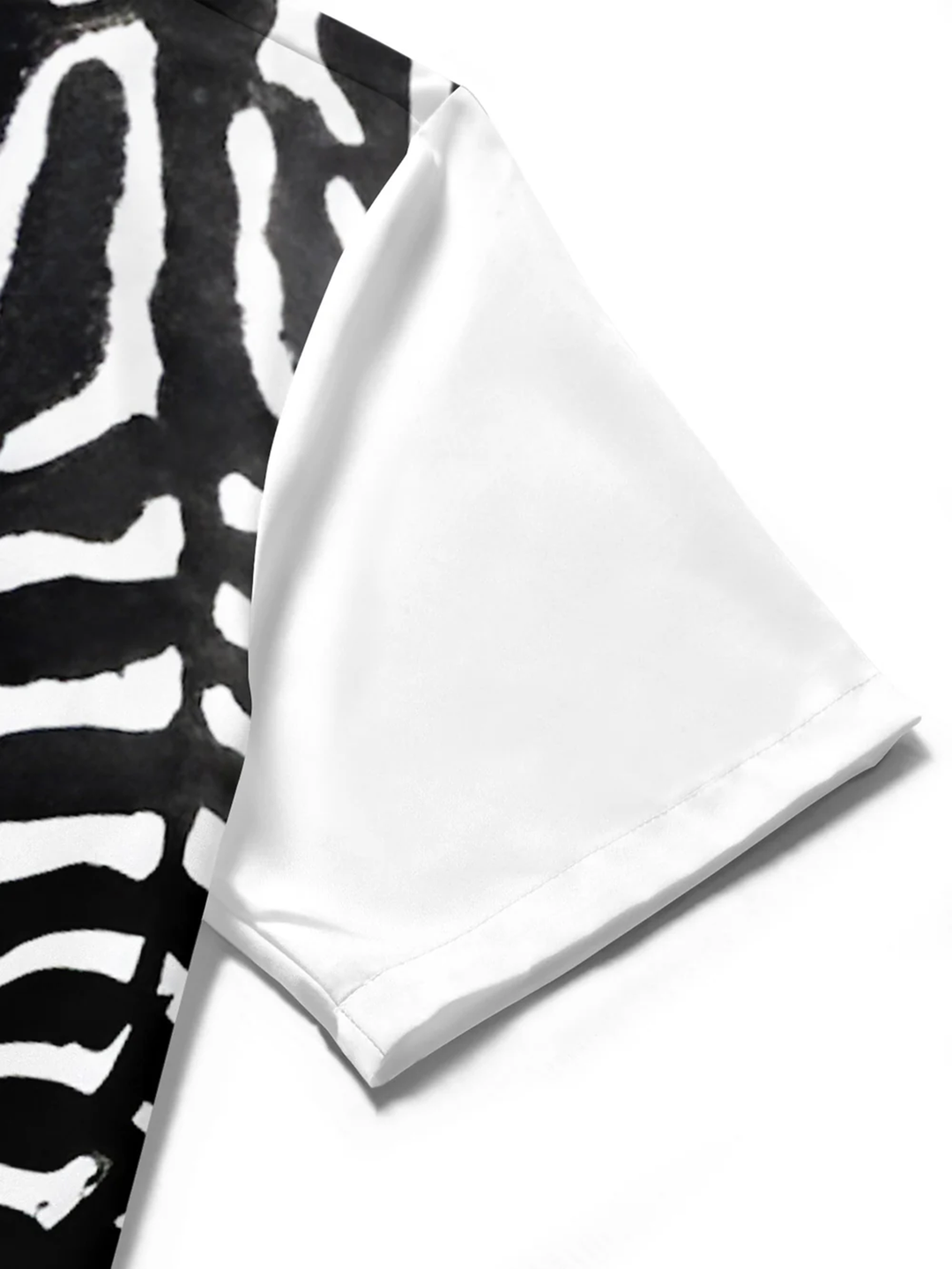 Alohadaddy® Casual Zebra Art Print Chest Pocket Men&