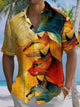 Alohadaddy® Vintage Cat Art Print Moisture Wicking Men's Short Sleeve Shirt Big & Tall