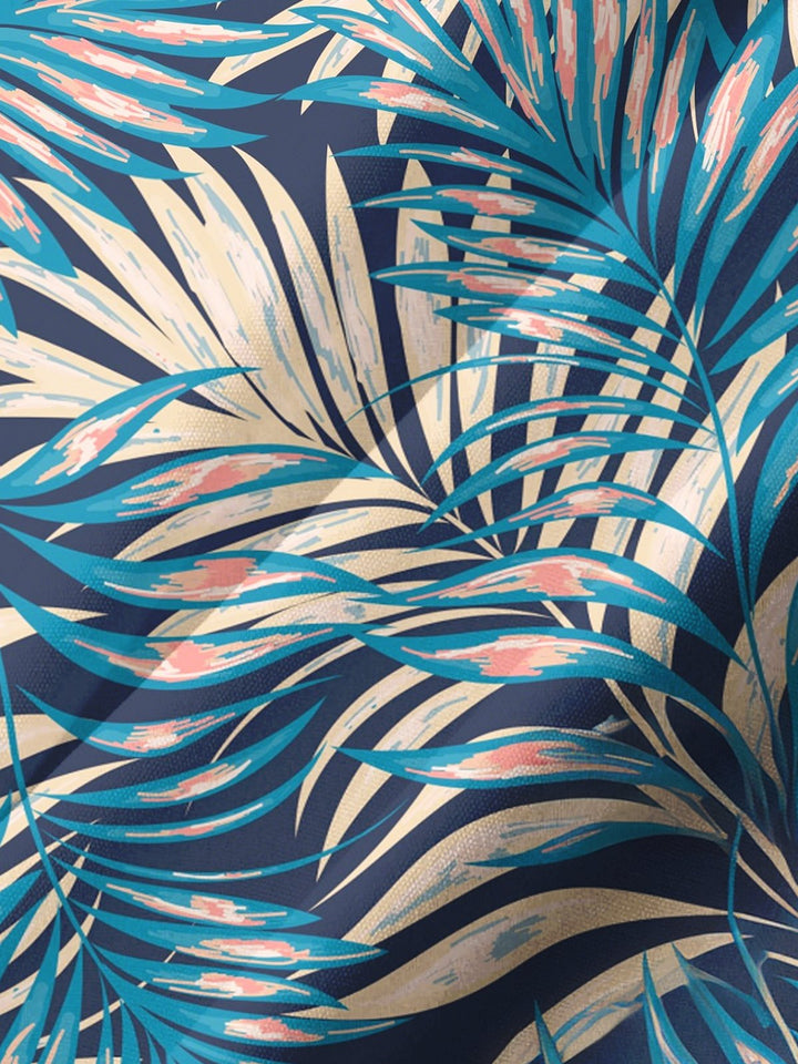 Alohadaddy® Hawaiian Palm Leaf Art Print Pockets Stretch Men&