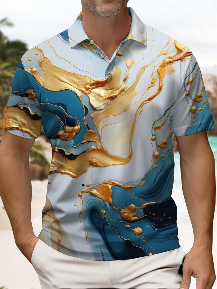 Alohadaddy® Casual Abstract Print Art Stretch Men&