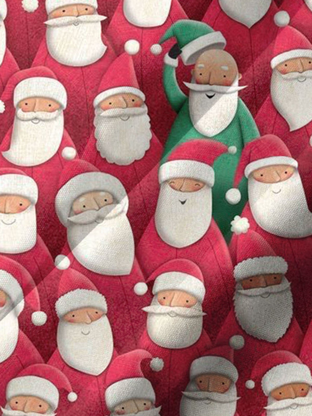 Alohadaddy® Christmas Santa Claus Arrangement Print Art Pocket Stretch Men&