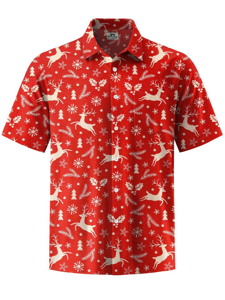 Alohadaddy® Christmas Elk Print Art Pocket Stretch Men&