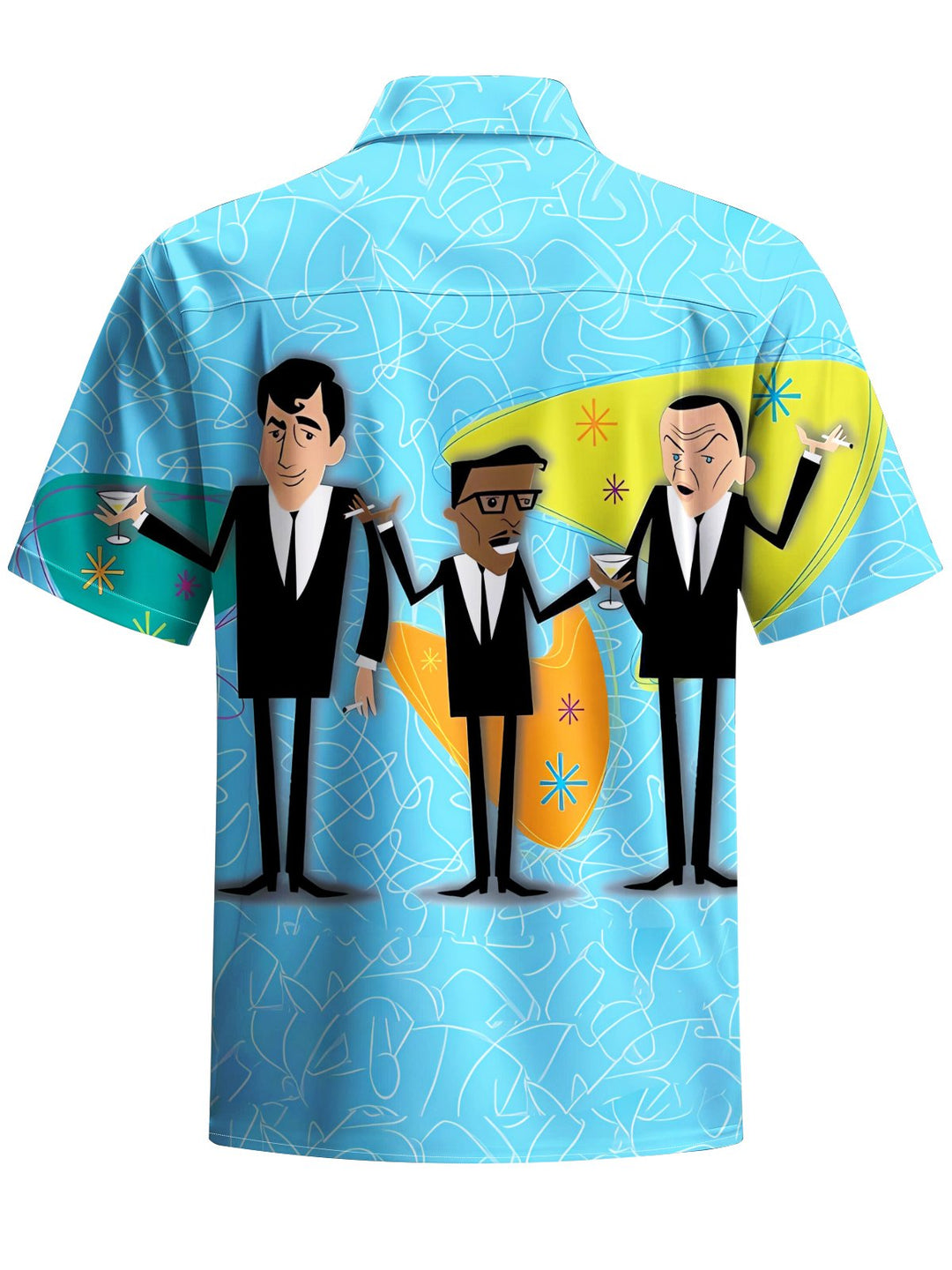 Alohadaddy® Vintage 1950s Mid-Atomic Age Geometric Cocktail Print Men&