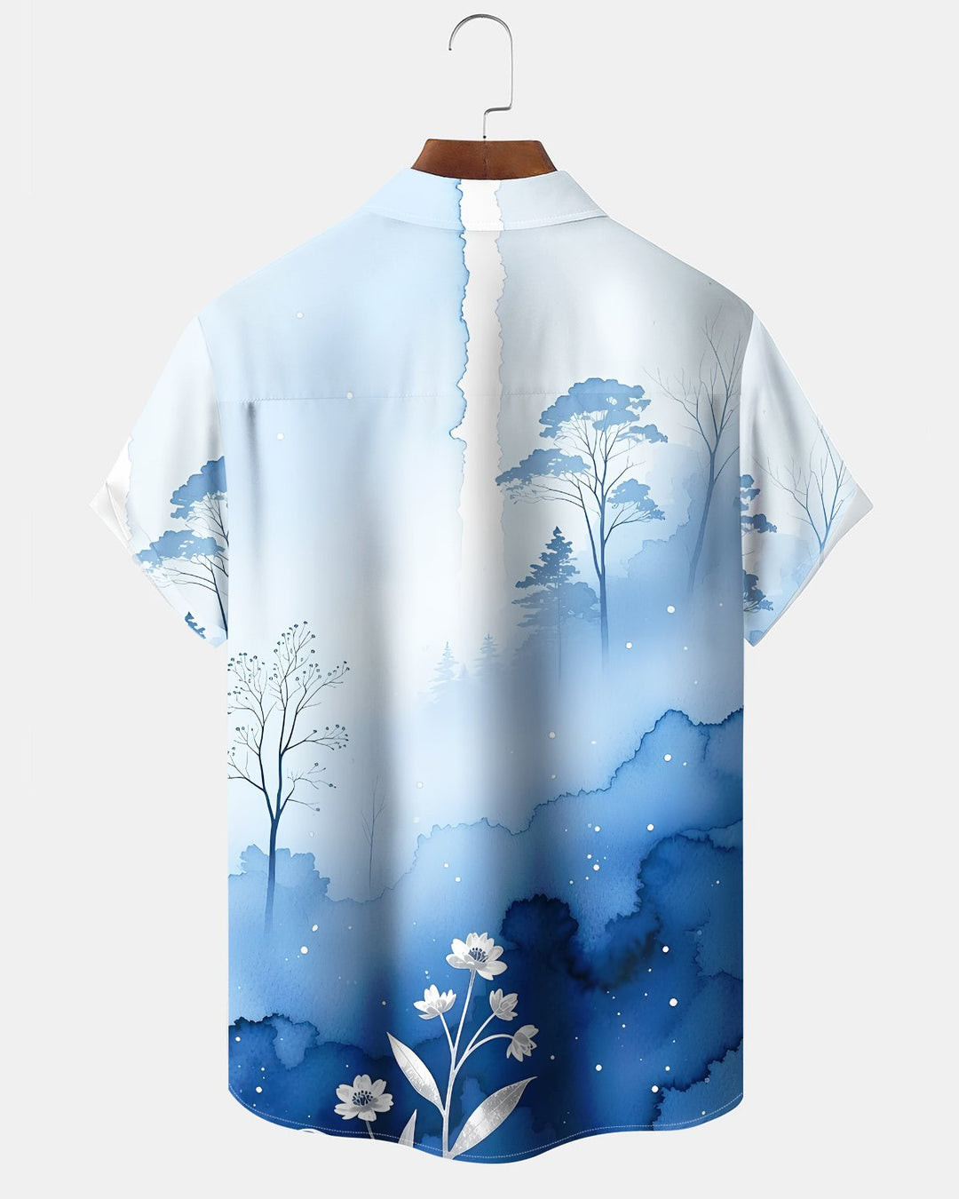 Alohadaddy® Casual Gradient Print Art Button Pocket Cardigan Men&