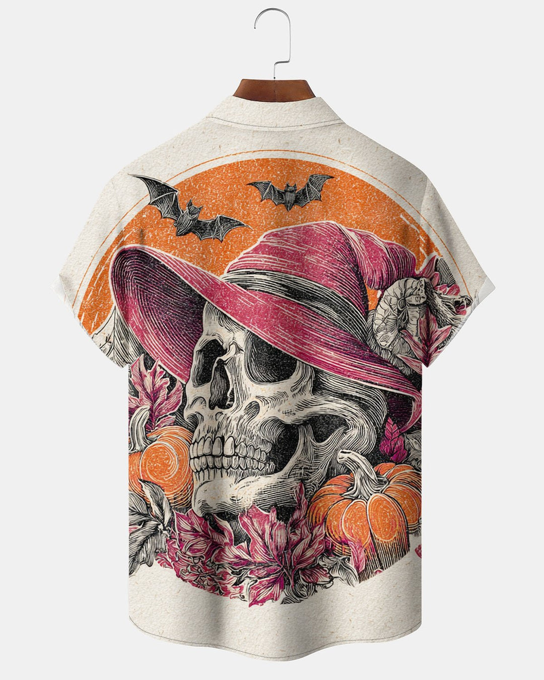 Alohadaddy® Halloween Skull and Pumpkin Print Men&