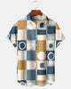 Alohadaddy® Casual Geometric Print Men's Short-Sleeve Shirt