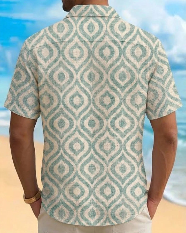 Alohadaddy® Casual Basic Geometric Gradient Print Men&