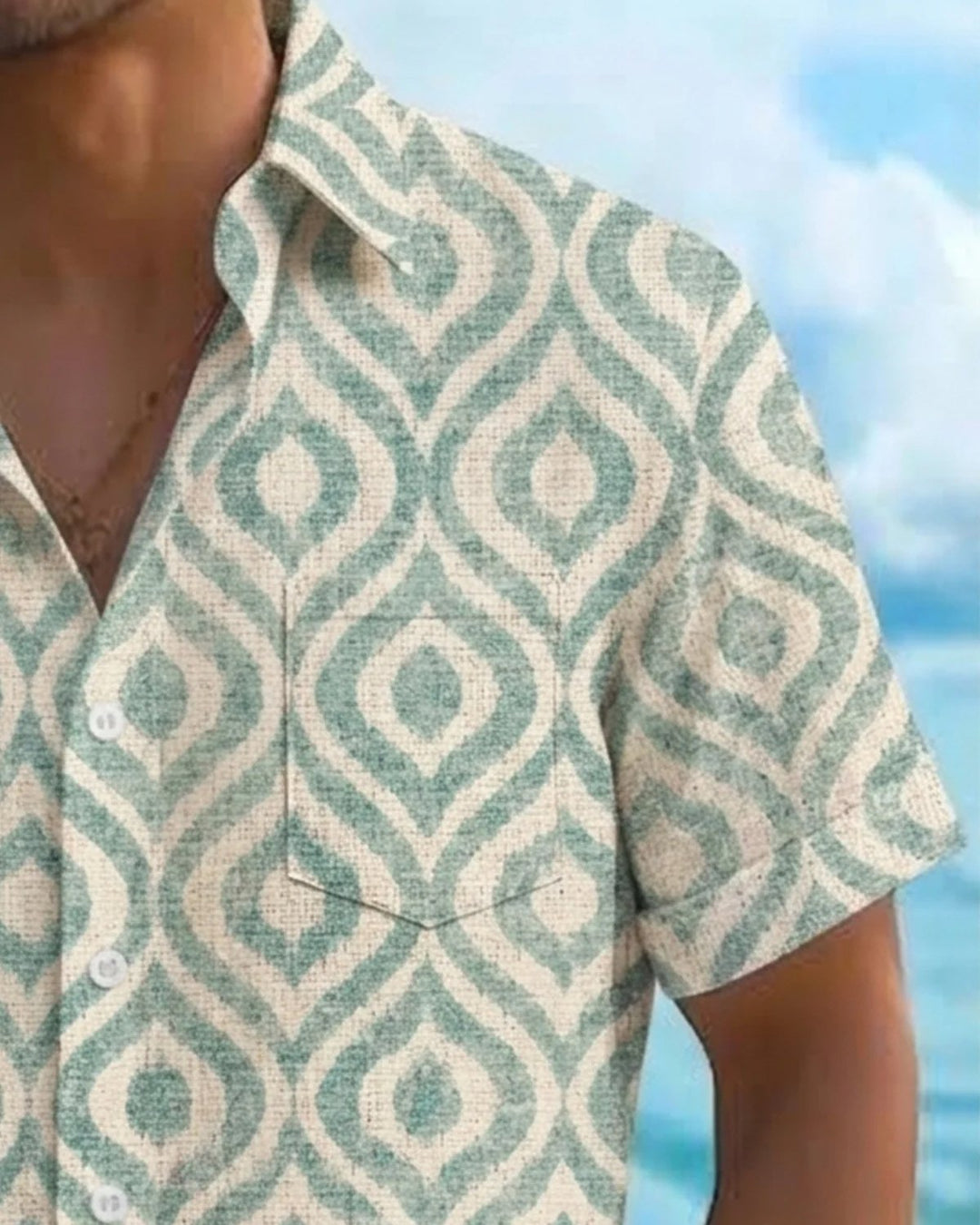 Alohadaddy® Casual Basic Geometric Gradient Print Men&