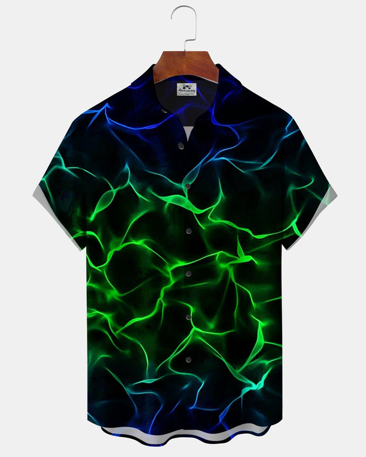 Alohadaddy® Casual Abstract Lightning Stripe Print Men&