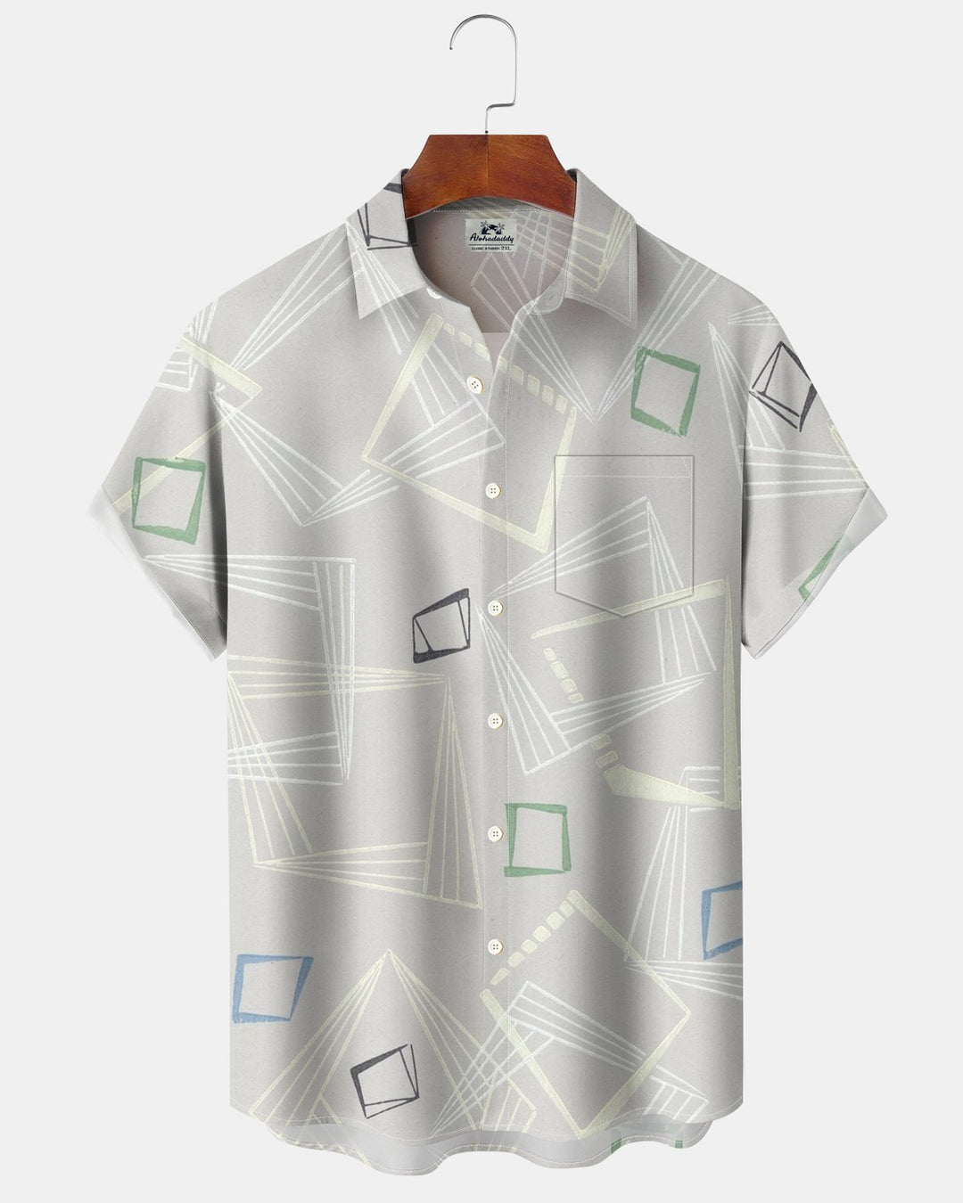 Alohadaddy® Casual Abstract Geometric Print Men&