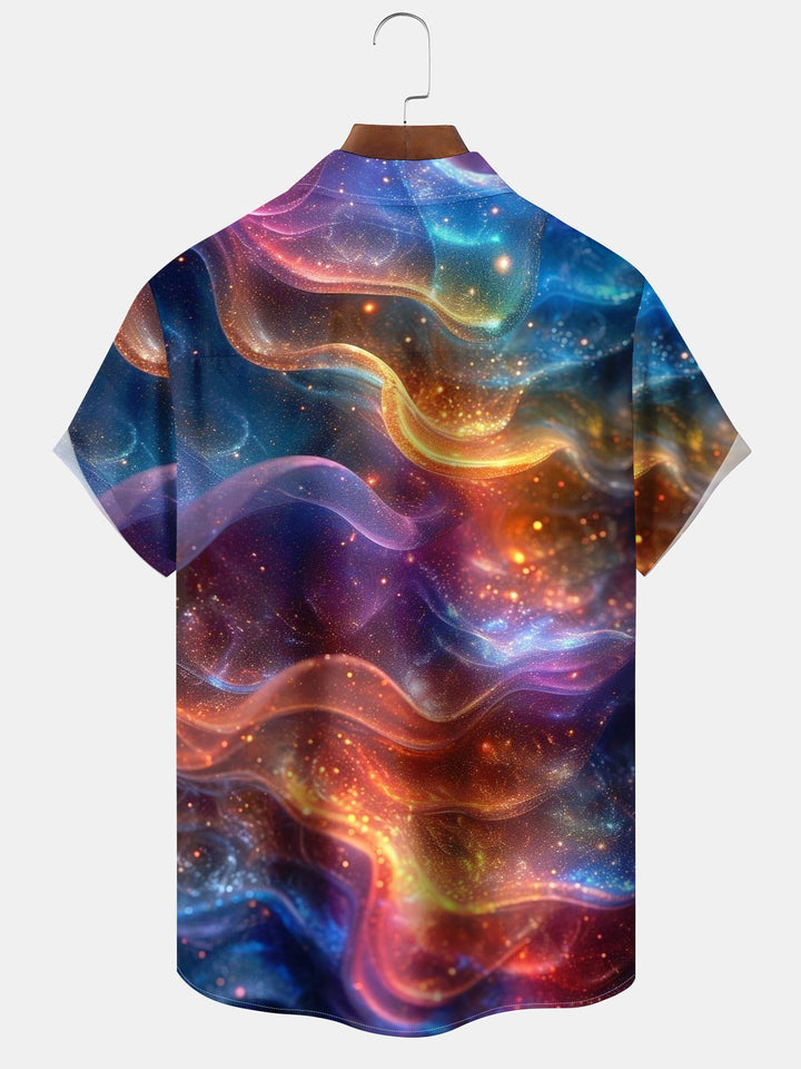 Alohadaddy® Casual Abstract Art Print Moisture Wicking Hawaiian Shirts Big &amp; Tall