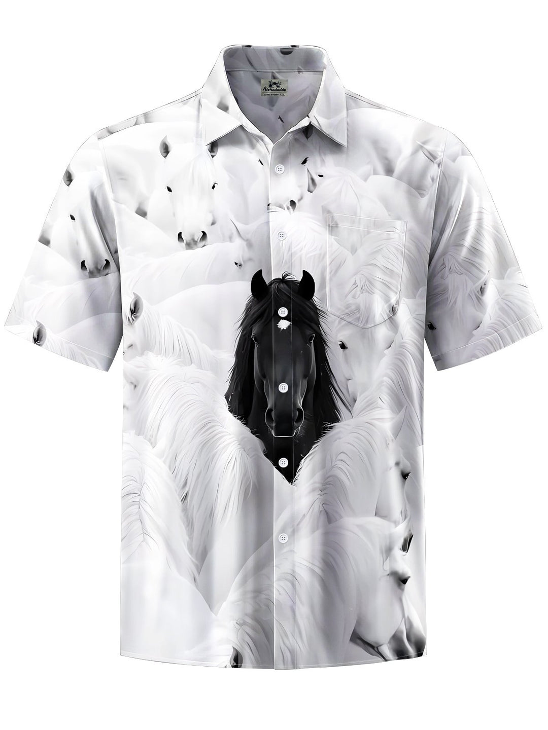 Alohadaddy® Casual Horse Art Print Moisture Wicking Men&
