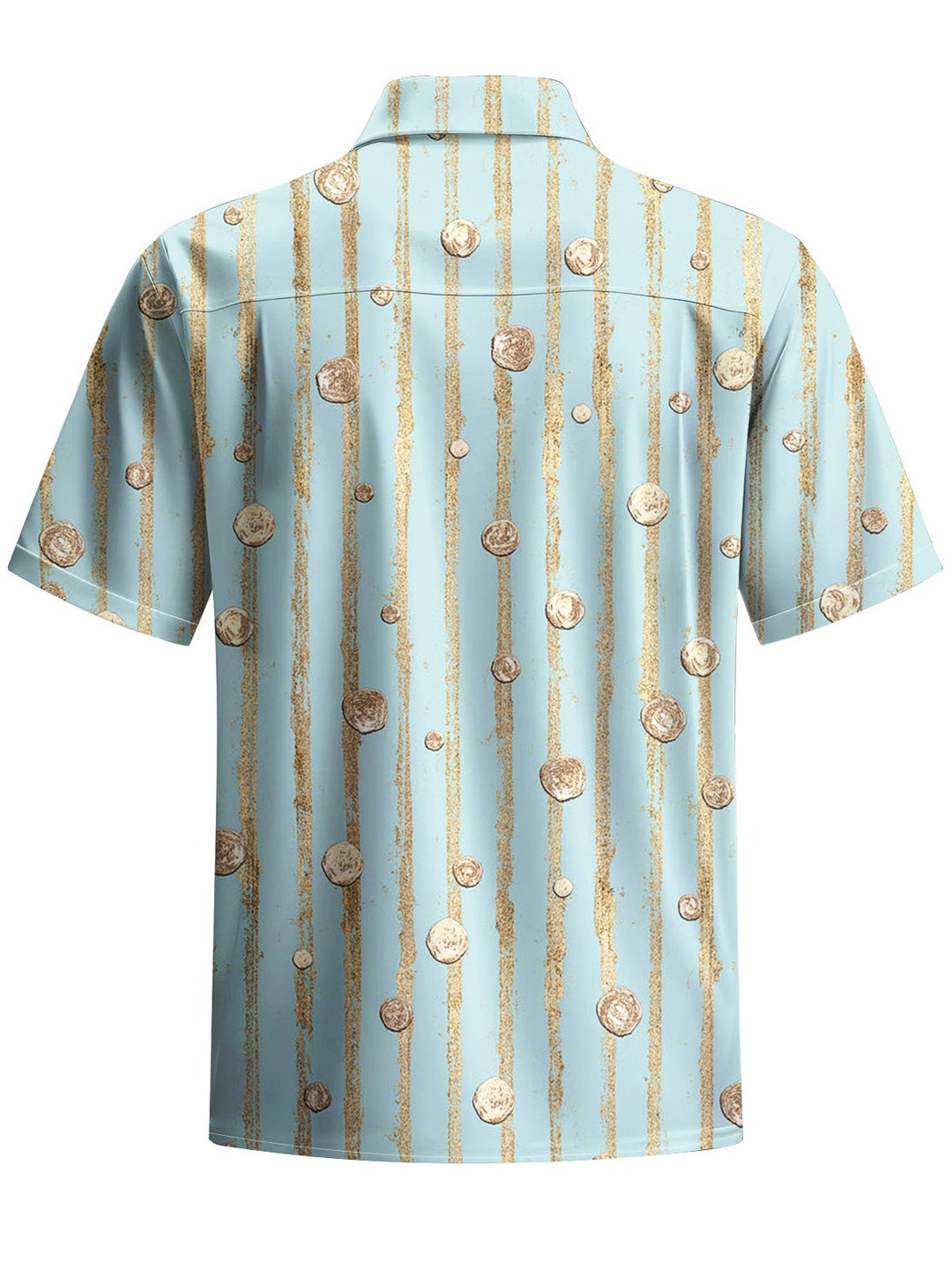 Alohadaddy® Casual Stripe Art Print Chest Pocket Men&