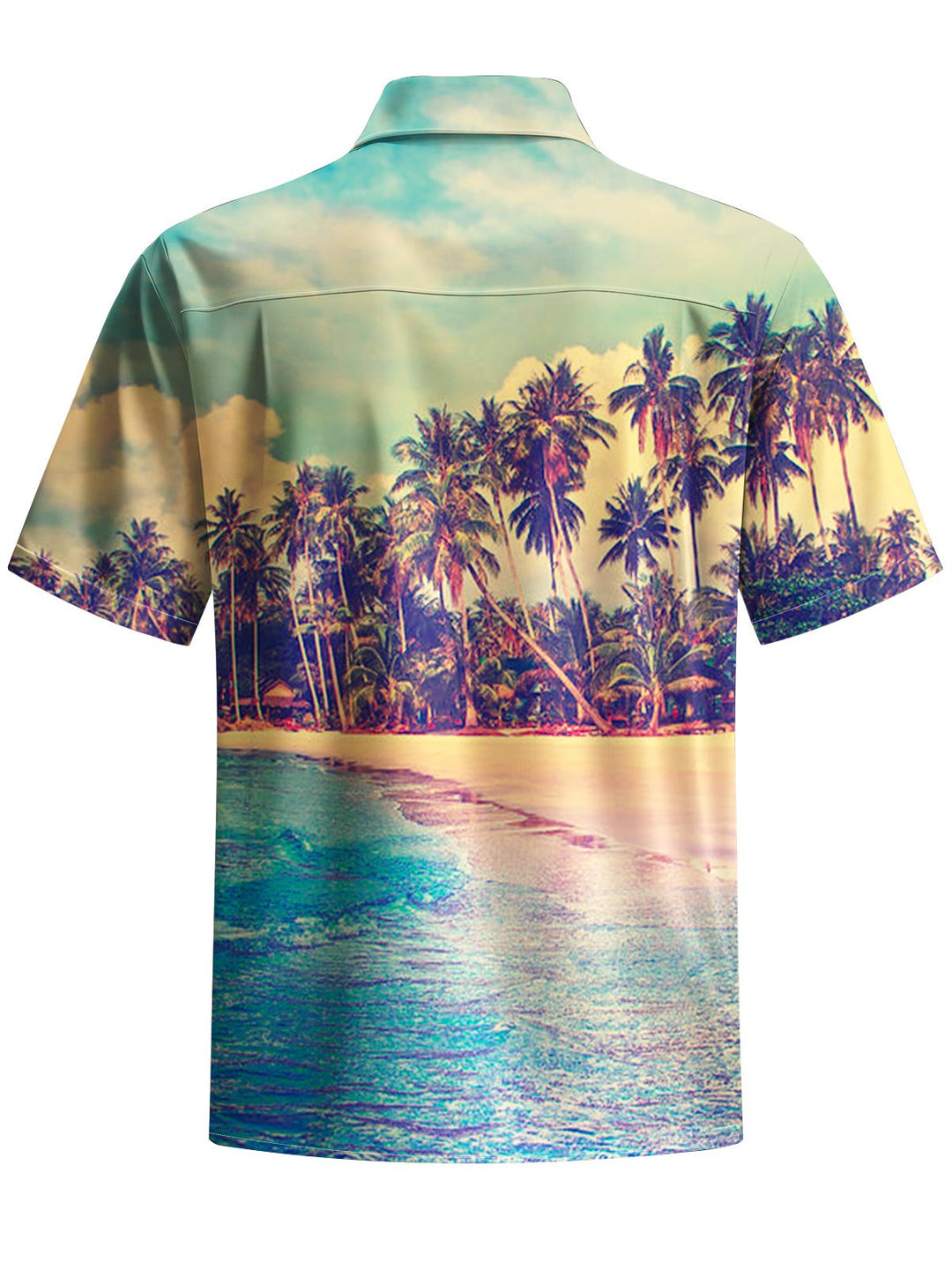 Alohadaddy® Hawaiian Beach Vacation Art Print Chest Pocket Men&
