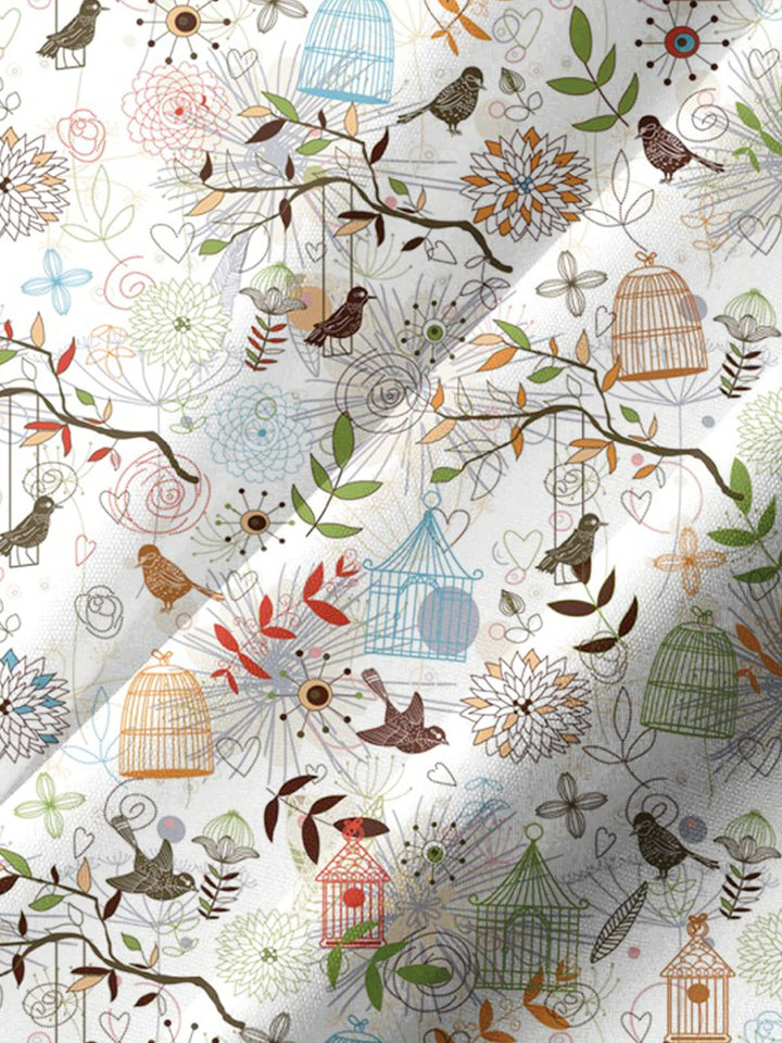 Alohadaddy® Casual Bird Art Print Stretch Pocket Men&
