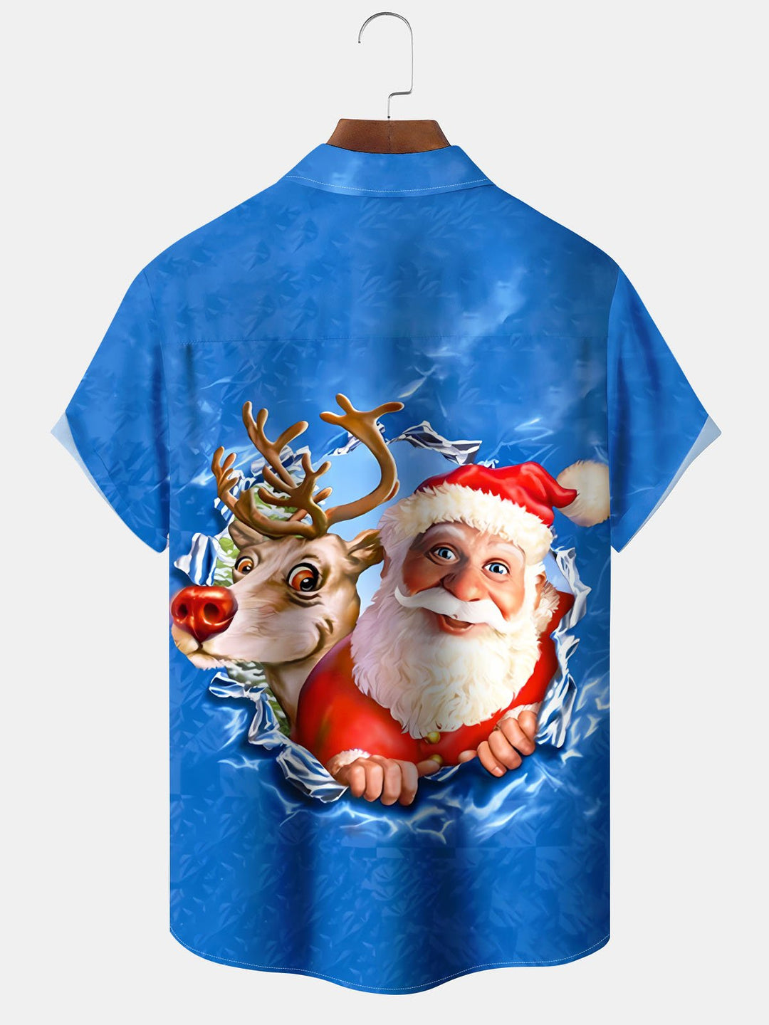 Alohadaddy® Christmas Santa Claus Elk Print Pocket Elastic Button Men&