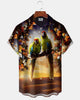 Alohadaddy® Casual Parrot Print Short Sleeve Shirt for Men Big & Tall
