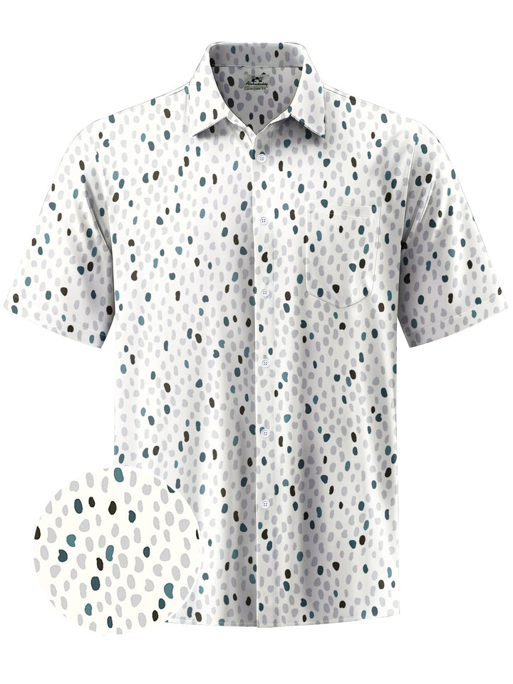 Alohadaddy® Retro Geometric Art Print Chest Pocket Men&