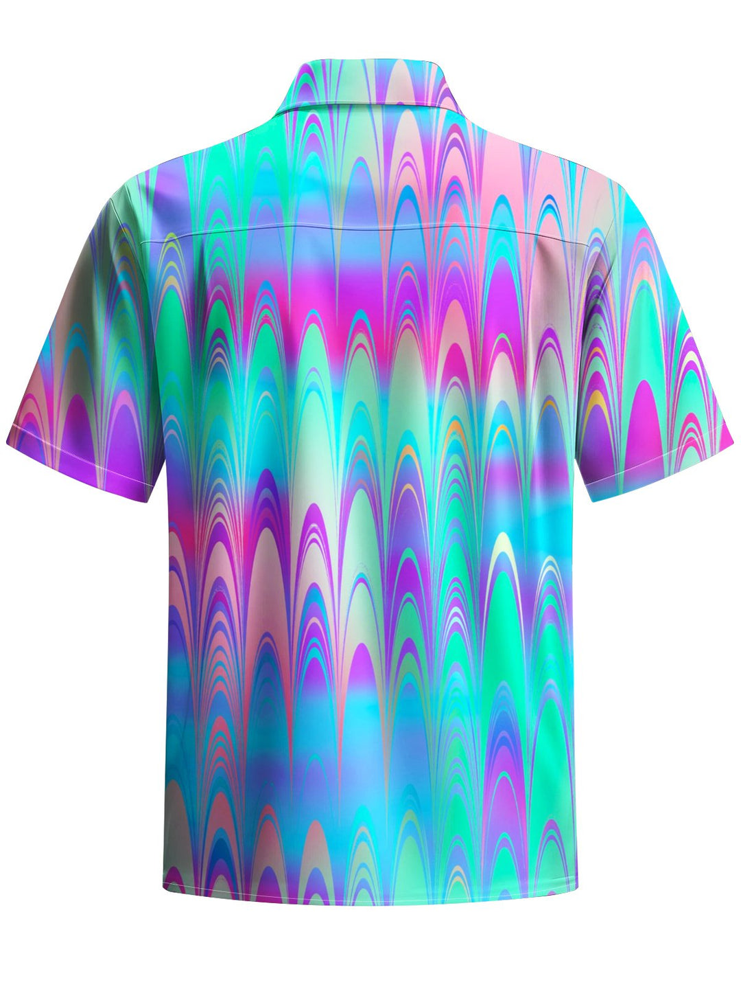 Alohadaddy® Casual Abstract Texture Art Print Chest Pocket Men&