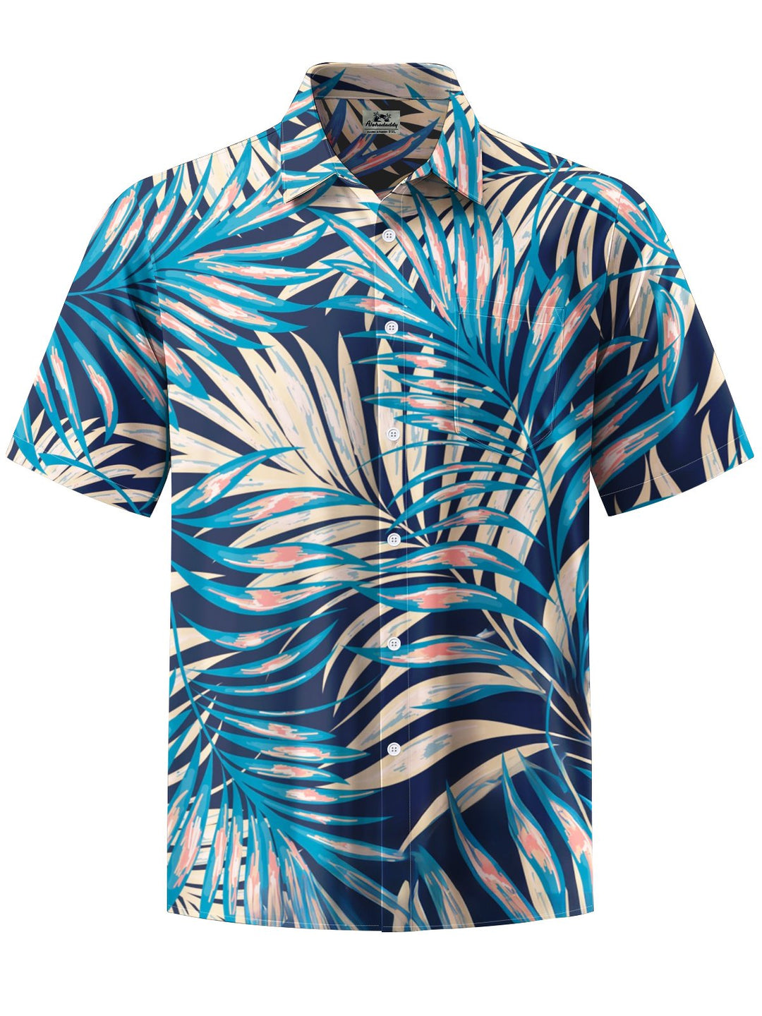 Alohadaddy® Hawaiian Palm Leaf Art Print Pockets Stretch Men&