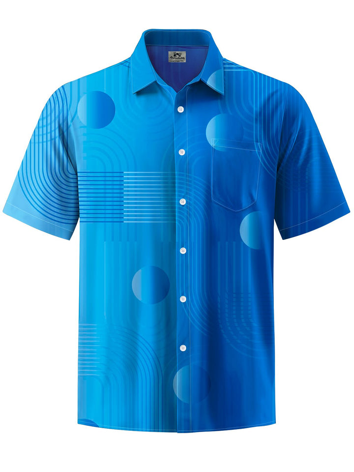 Alohadaddy® Casual Stripe Geometric Print Art Stretch Men&