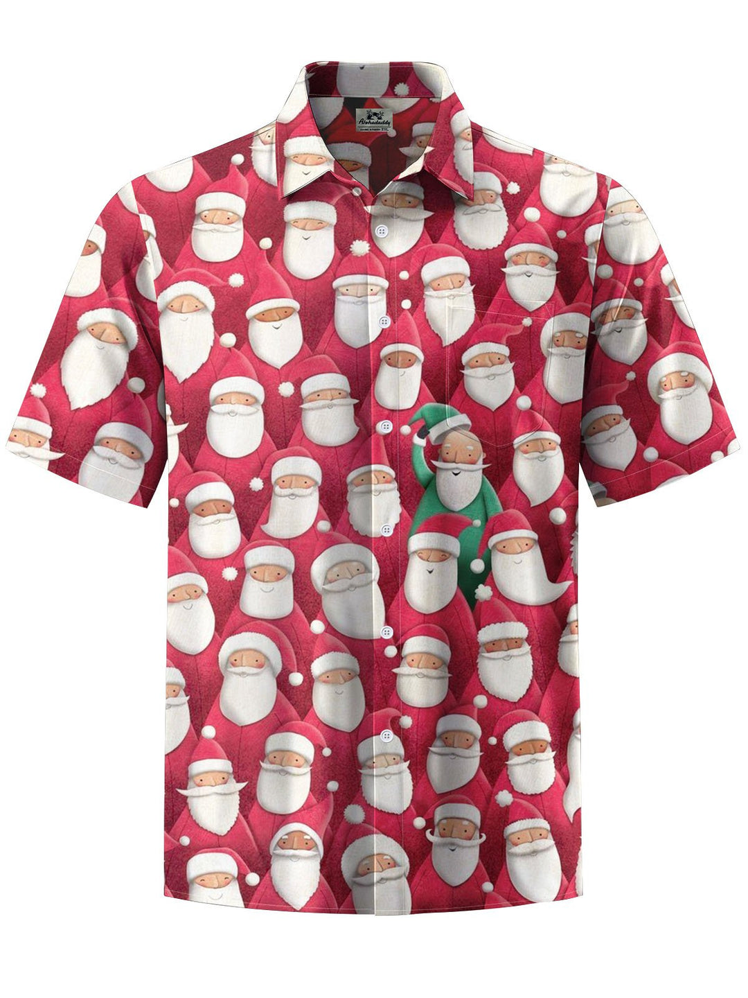 Alohadaddy® Christmas Santa Claus Arrangement Print Art Pocket Stretch Men&